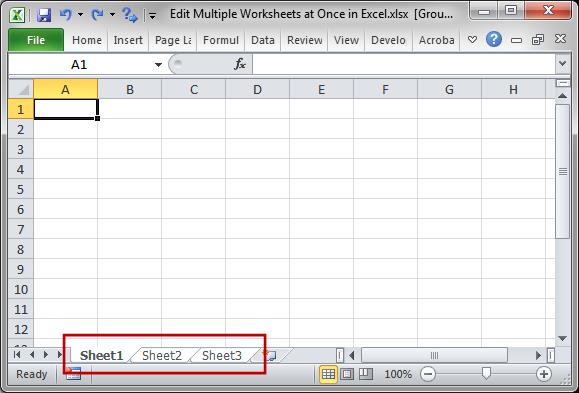 Edit Multiple Worksheets At Once In Excel TeachExcel
