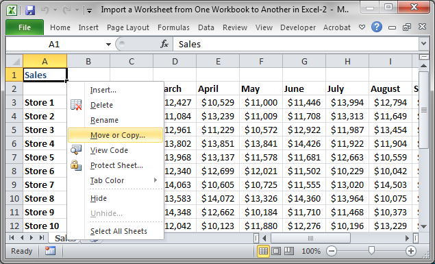 Import A Worksheet From One Workbook To Another In Excel TeachExcel