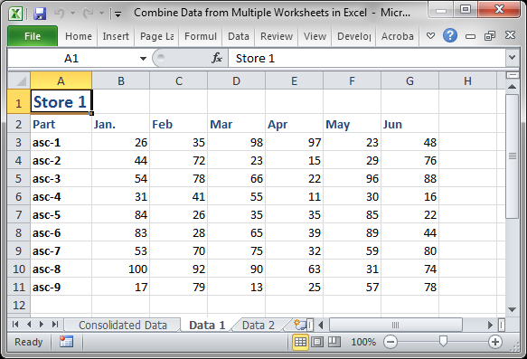 Combine Data From Multiple Worksheets In Excel TeachExcel