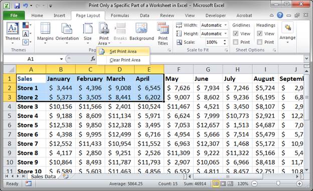 Featured image of post Print Only Selected Area In Excel / You can enlarge the print area by adding adjacent cells.